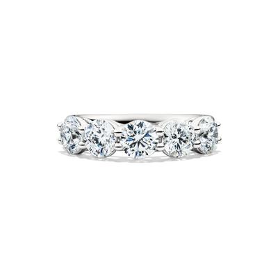 Lab Grown Diamond Five-Stone Round Anniversary Band in 14K Gold