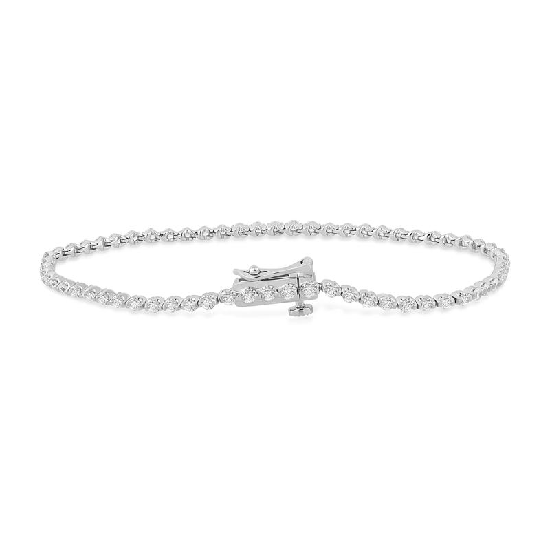Lab Grown Diamond Tennis Bracelet in 14K Gold – Image 2 of 2