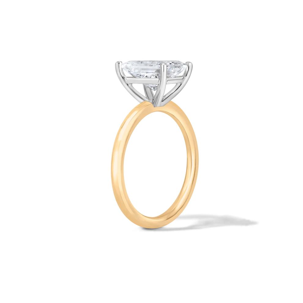 Lab Grown Diamond Radiant-Cut Solitaire Engagement Ring in 14K Yellow &amp; White Gold (3 ct.) – Image 3 of 4