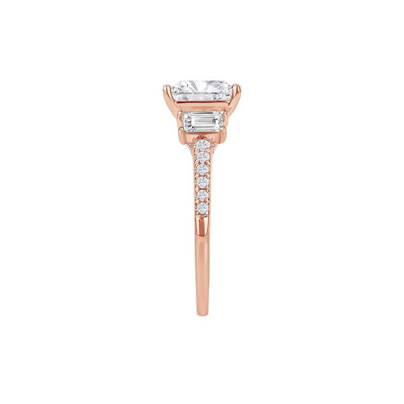 Elena Lab Grown Diamond Engagement Ring in 14K Rose Gold &#40;3-1/2 ct. tw.&#41; – Image 3 of 5