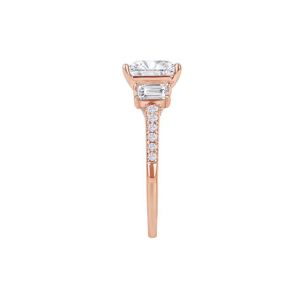 Elena Lab Grown Diamond Engagement Ring in 14K Rose Gold (3-1/2 ct. tw.) – Image 3 of 5