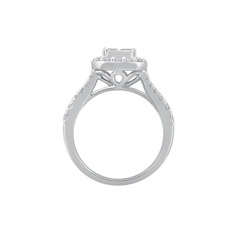 Princess-Cut Diamond Composite Engagement Ring in 10K White Gold &#40;1 1/4 ct. tw.&#41; – Image 2 of 3