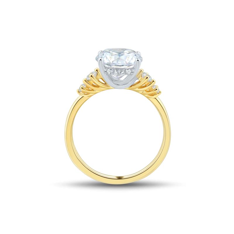 Lab Grown Diamond Round Center Engagement Ring in 14K Yellow and White Gold &#40;2 3/4 ct. tw.&#41; – Image 2 of 3