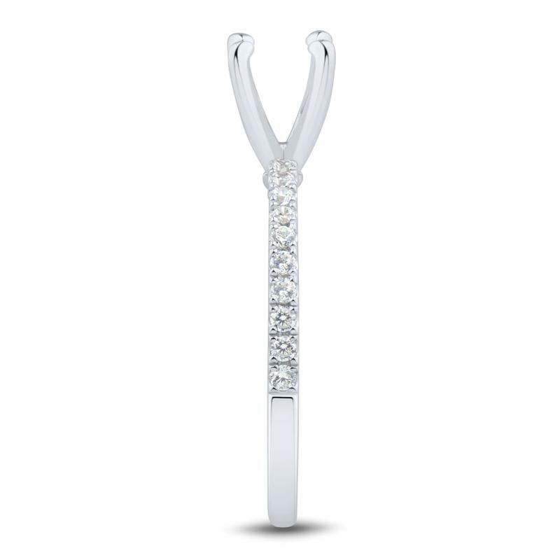 1/5 ct. tw. Diamond Semi-Mount Engagement Ring in 14k White Gold &#40;Setting Only&#41;  – Image 6 of 6
