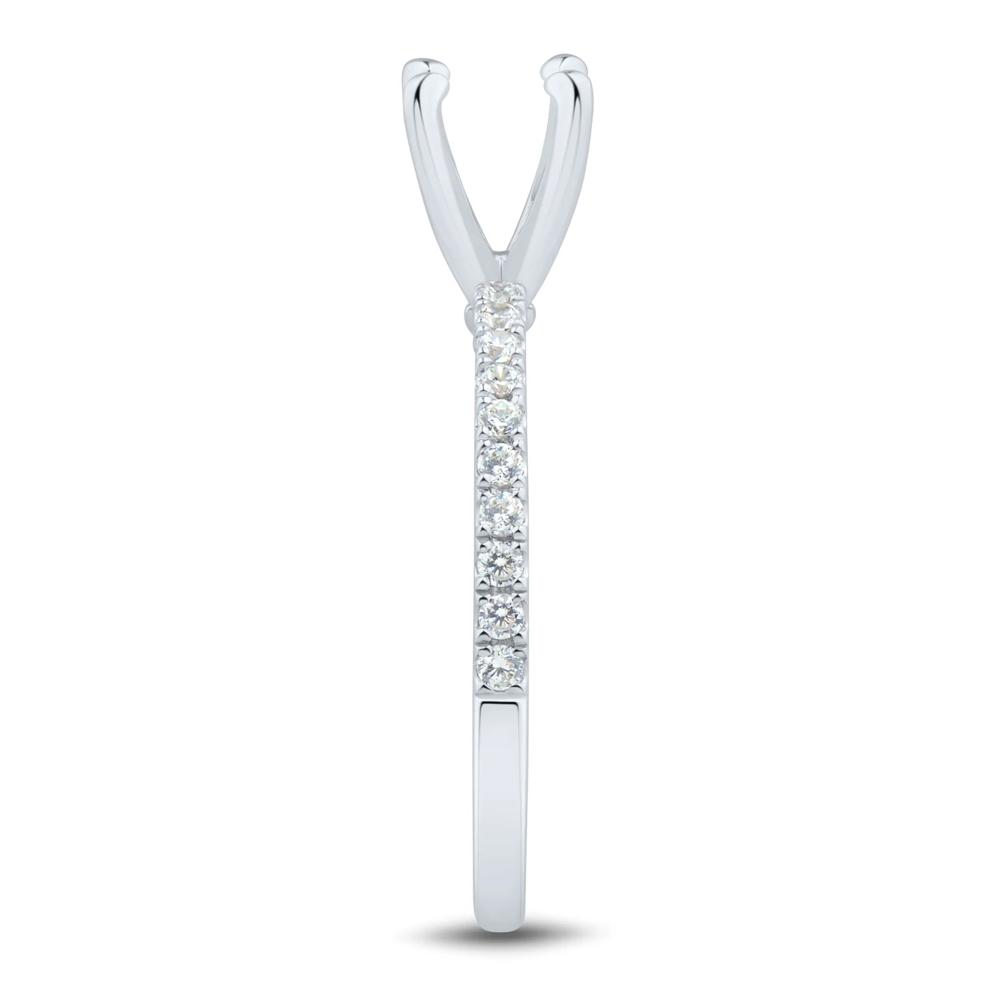 1/5 ct. tw. Diamond Semi-Mount Engagement Ring in 14k White Gold (Setting Only)  – Image 6 of 6