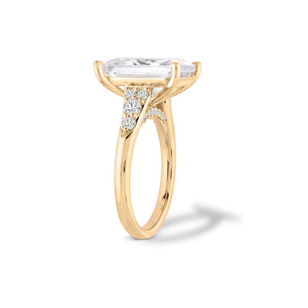 Lab Grown Diamond Radiant Center Engagement Ring in 14K Yellow Gold (7 1/2 ct. tw.) – Image 3 of 4