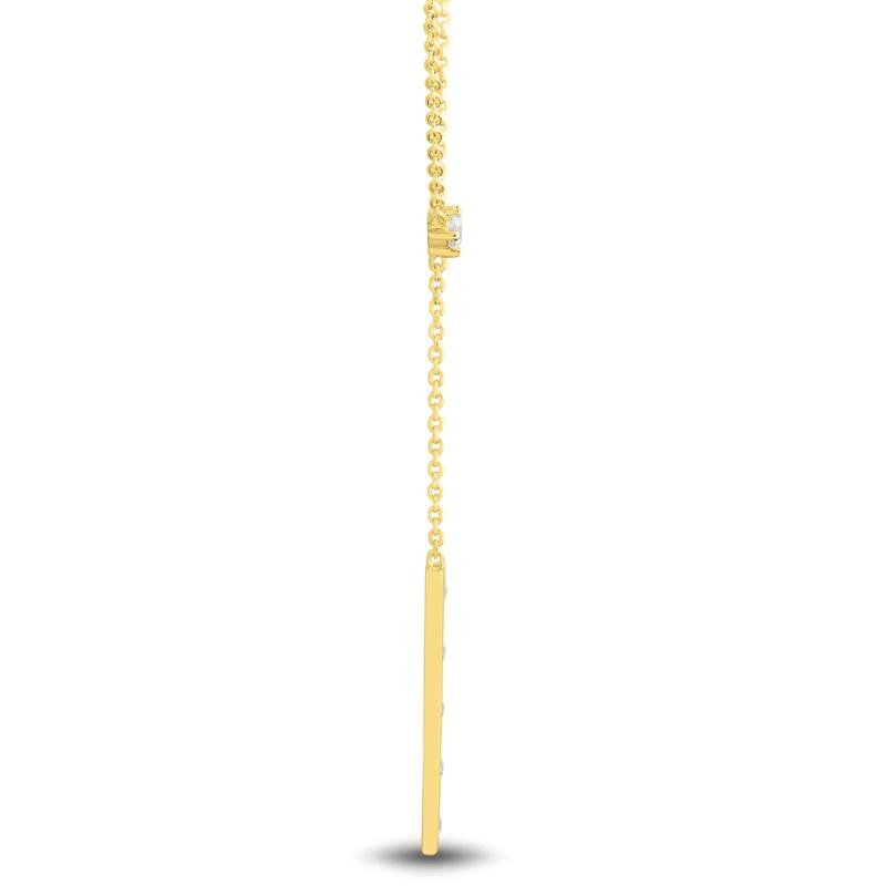 Lab Grown Diamond Vertical Bar Y Necklace in Vermeil &#40;1/5 ct. tw.&#41; – Image 2 of 3