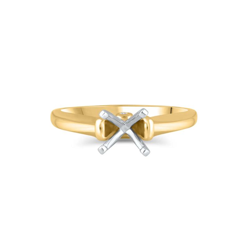Diamond Accent Semi-Mount Engagement Ring in 14K Yellow Gold &#40;Setting Only&#41; – Image 2 of 6