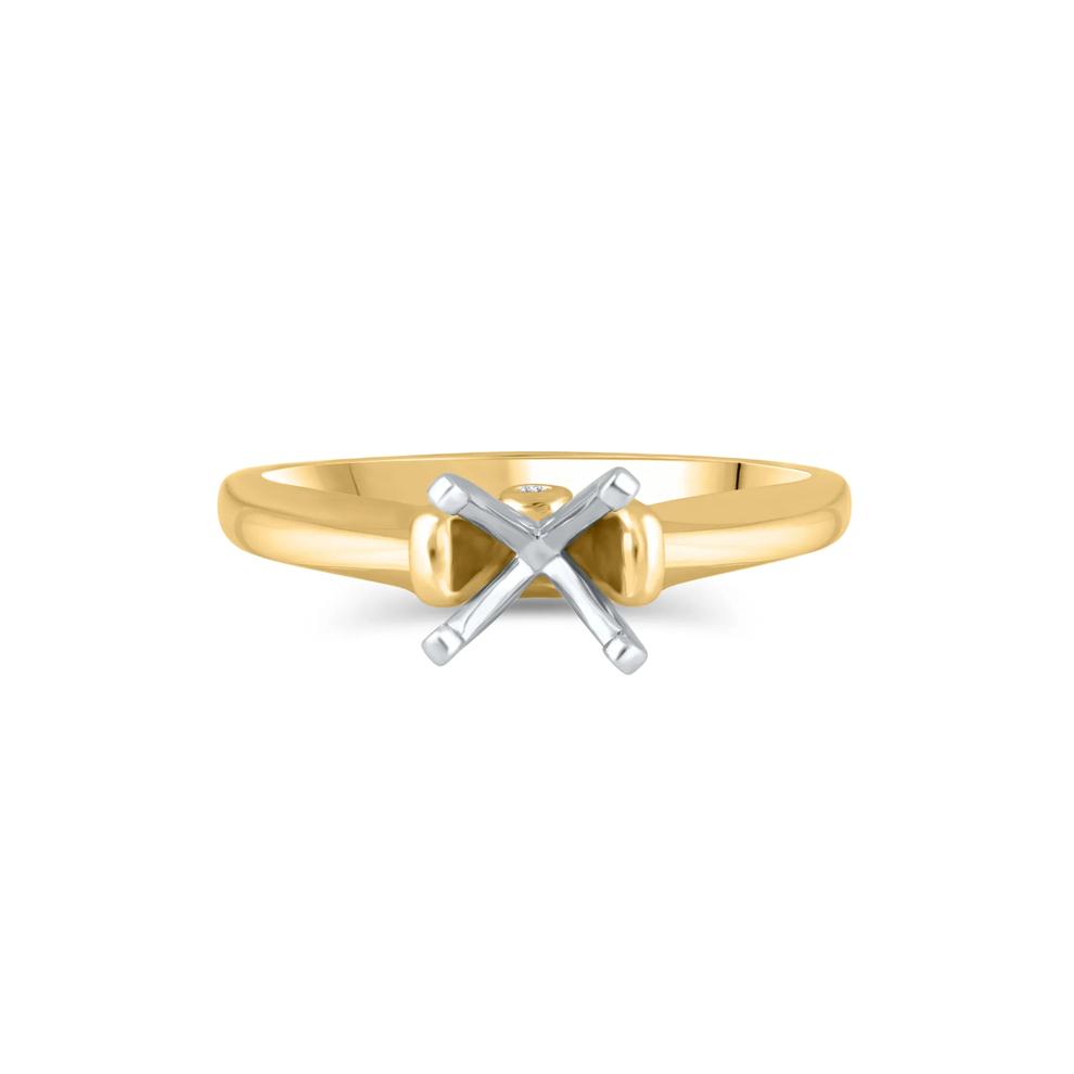 Diamond Accent Semi-Mount Engagement Ring in 14K Yellow Gold (Setting Only) – Image 2 of 6