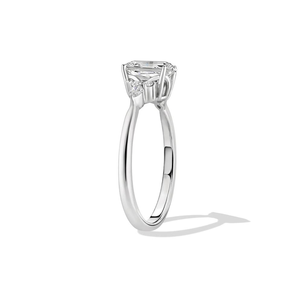 Lab Grown Diamond Oval Engagement Ring in 14K White Gold (1 ct. tw.) – Image 3 of 5