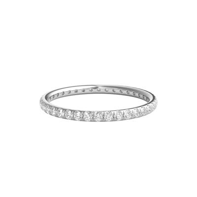 Lab Grown Diamond Comfort Fit Eternity Band in 14K White Gold (1/2 ct. tw.)