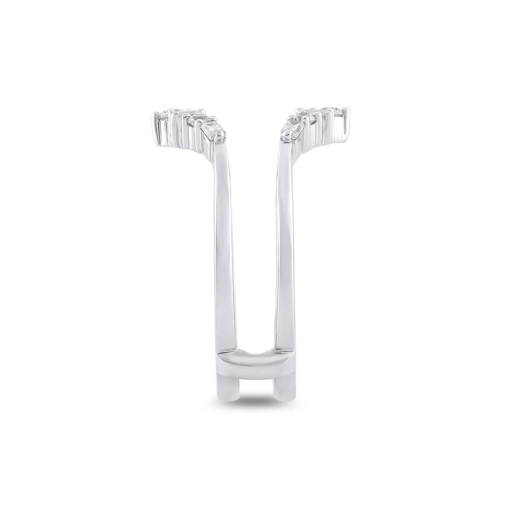 Diamond Chevron Insert Ring in 14K White Gold (1/3 ct. tw.) – Image 2 of 3