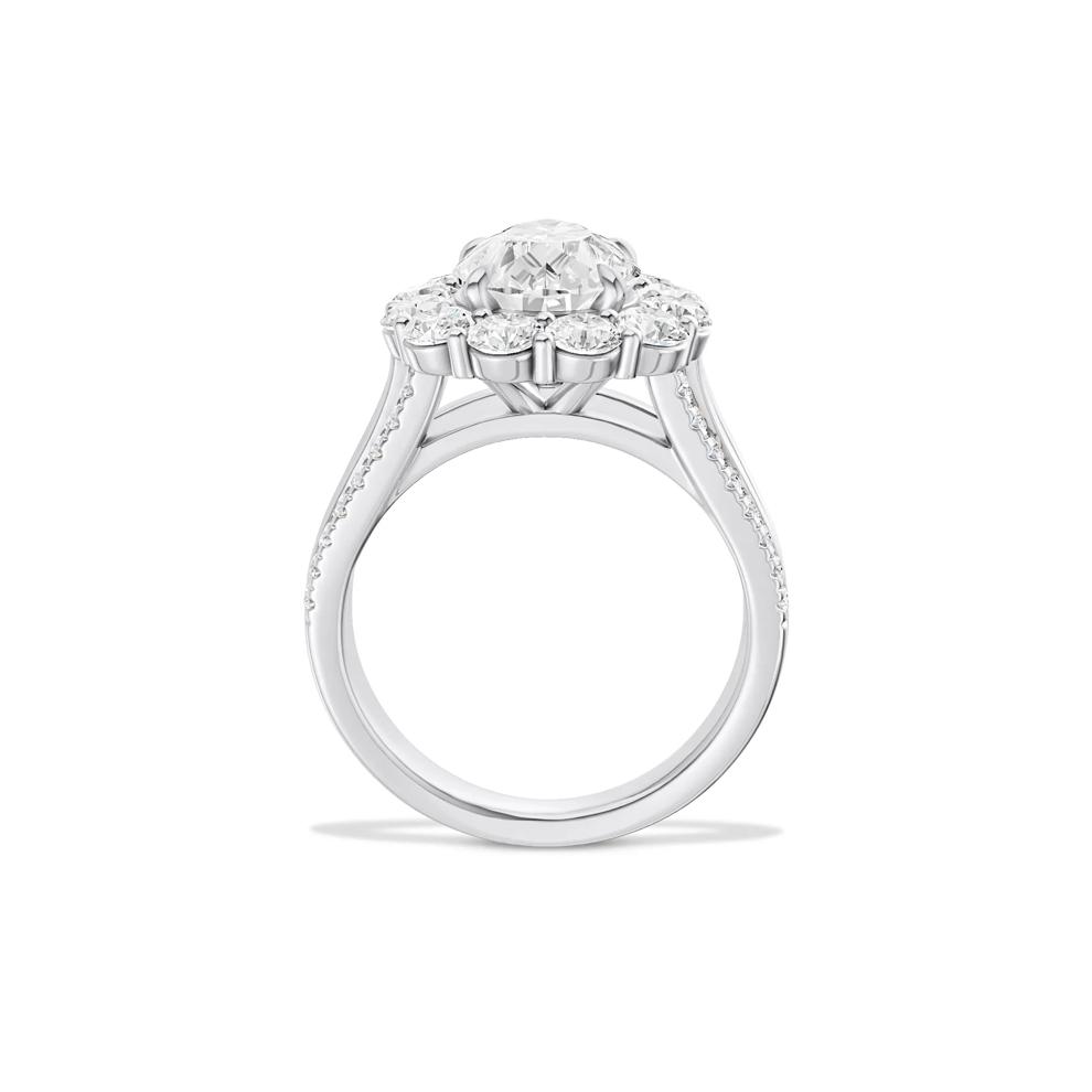 Lab Grown Diamond Pear-Shaped Center Engagement Ring in 10K White Gold (5 1/3 ct. tw.) – Image 2 of 4
