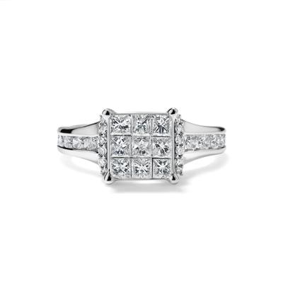 Diamond Princess-Cut Quad Composite Engagement Ring in 10K White Gold (1 1/4 ct. tw.)