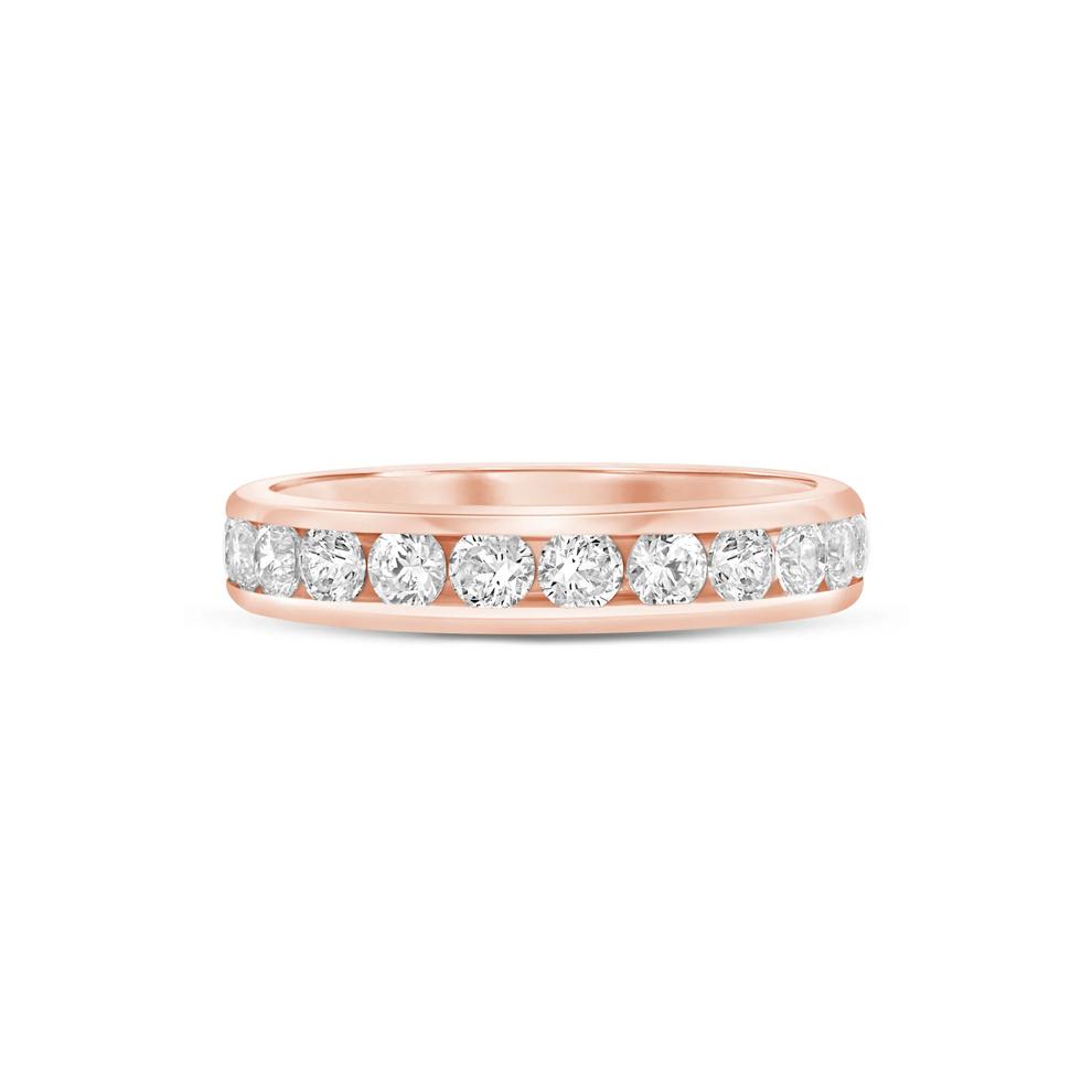 Lab Grown Diamond Channel-Set Wedding Band in 14K Rose Gold (1 ct. tw.) – Image 1 of 3