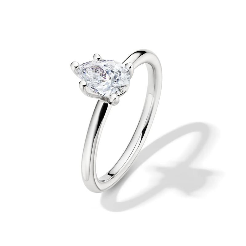 Lab Grown Diamond Pear-Shaped Solitaire Engagement Ring in 14k white gold &#40;3/4 ct.&#41; – Image 4 of 4