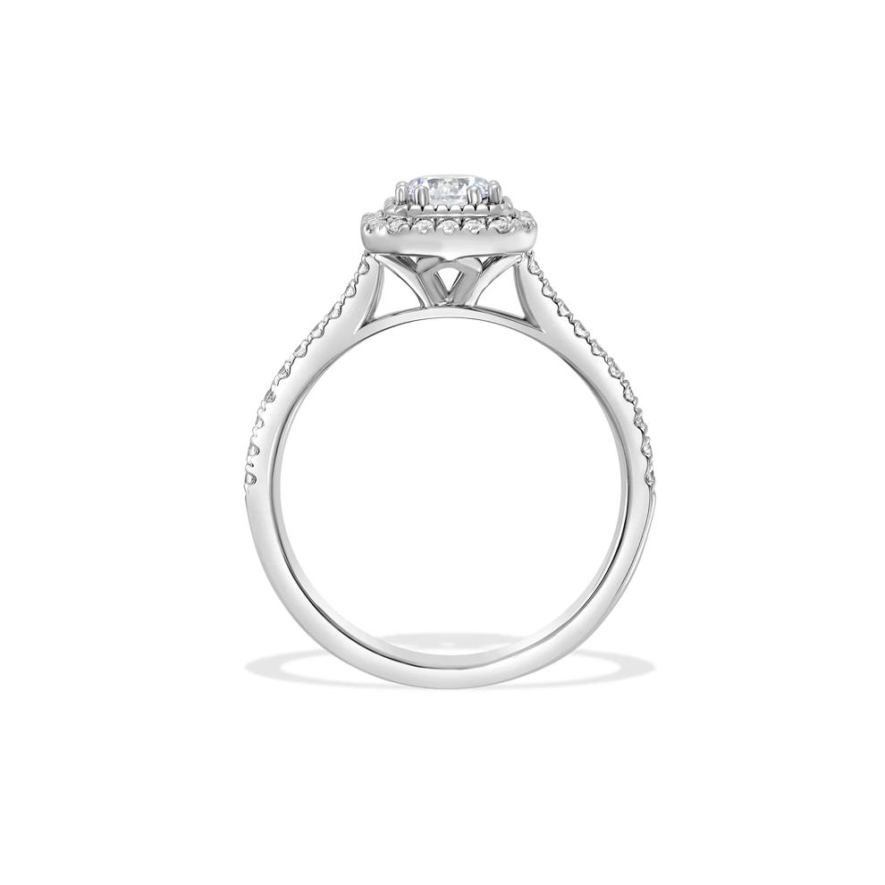 Diamond Round Center Halo Engagement Ring in 14K White Gold (3/4 ct. tw.) – Image 2 of 4