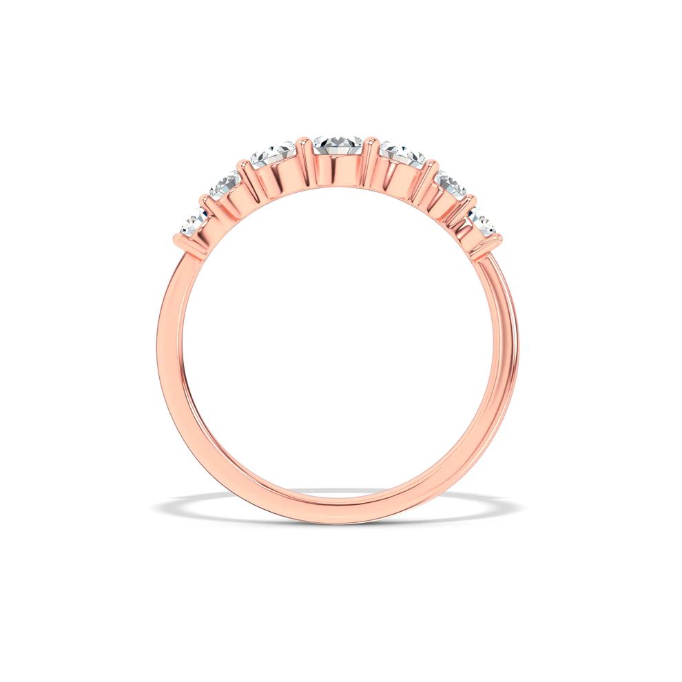 Lab Grown Diamond Graduated Seven-Stone Anniversary Band in 10K Rose Gold (3/4 ct. tw.) – Image 2 of 4