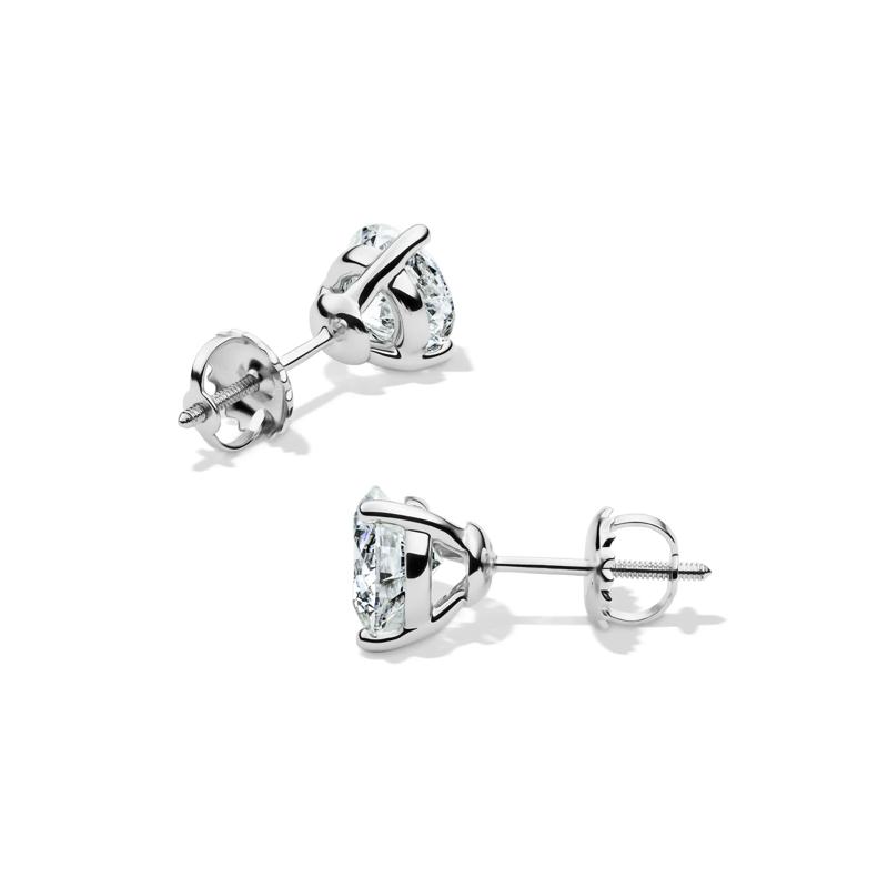 Lab Grown Diamond Martini Stud Earrings in 14K White Gold (2 ct. tw.)  – Image 2 of 3