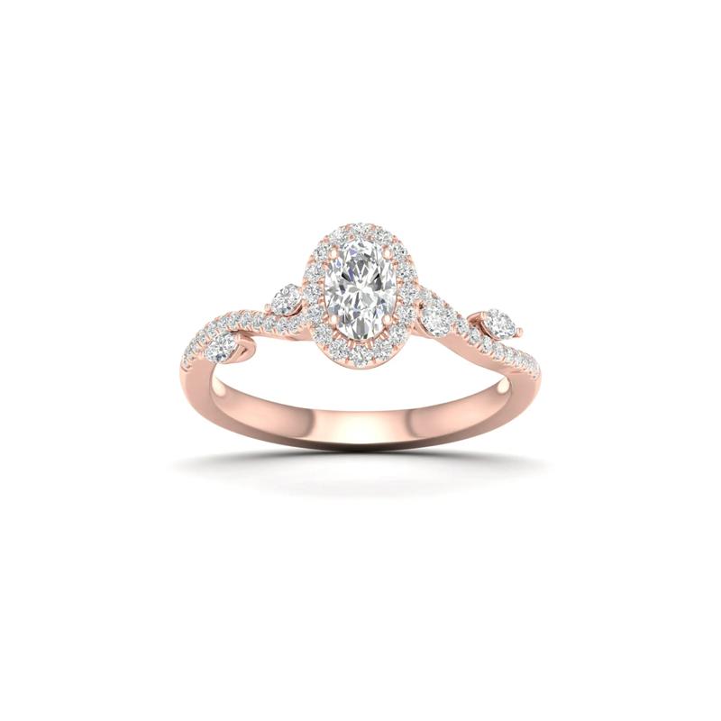 3/4 ct. tw. Diamond Engagement Ring in 14K Rose Gold – Image 4 of 5