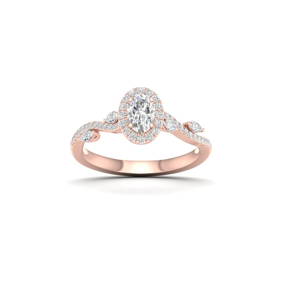 3/4 ct. tw. Diamond Engagement Ring in 14K Rose Gold – Image 4 of 5