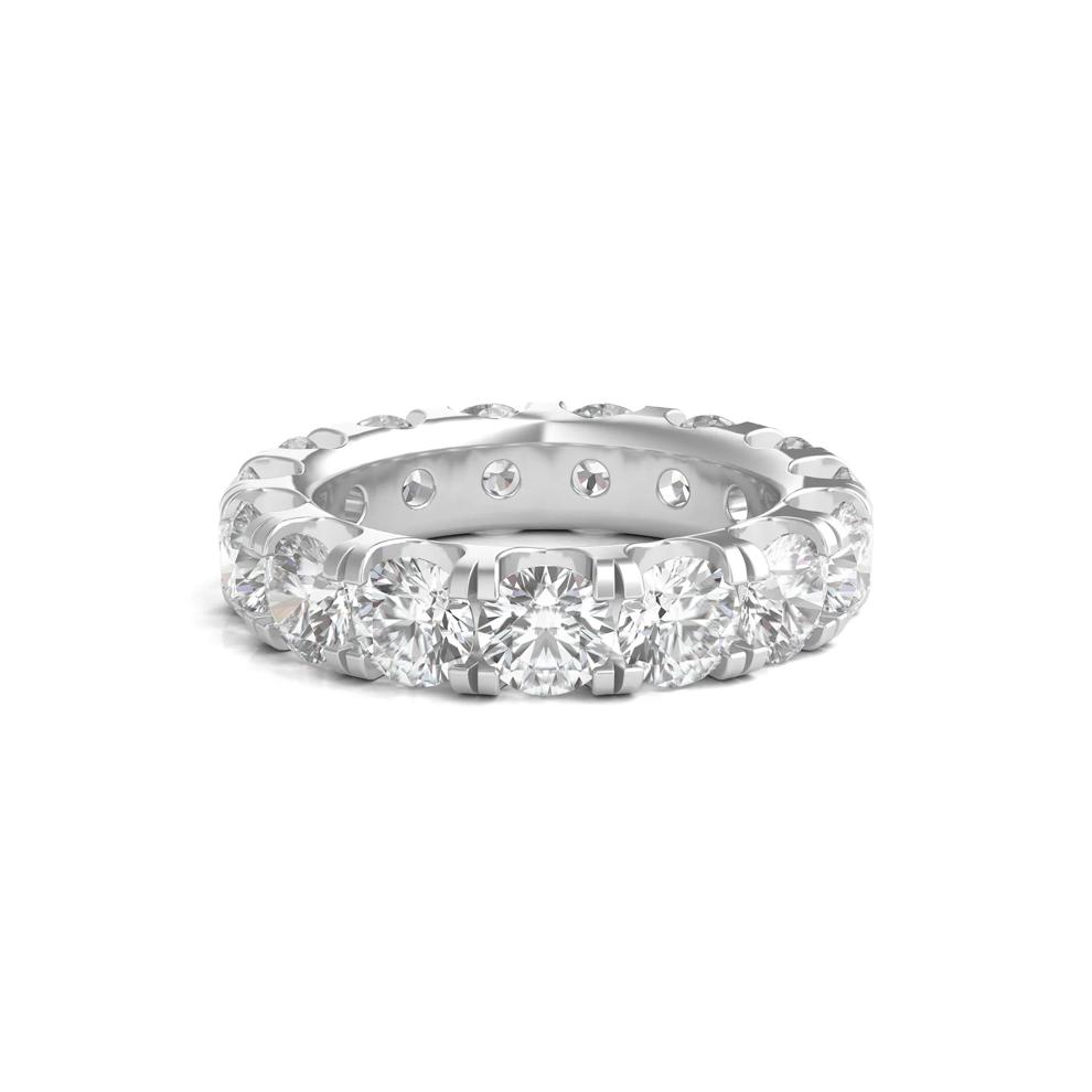 Lab Grown Diamond Comfort Fit Eternity Band in 14K White Gold (6 ct. tw.) – Image 1 of 3
