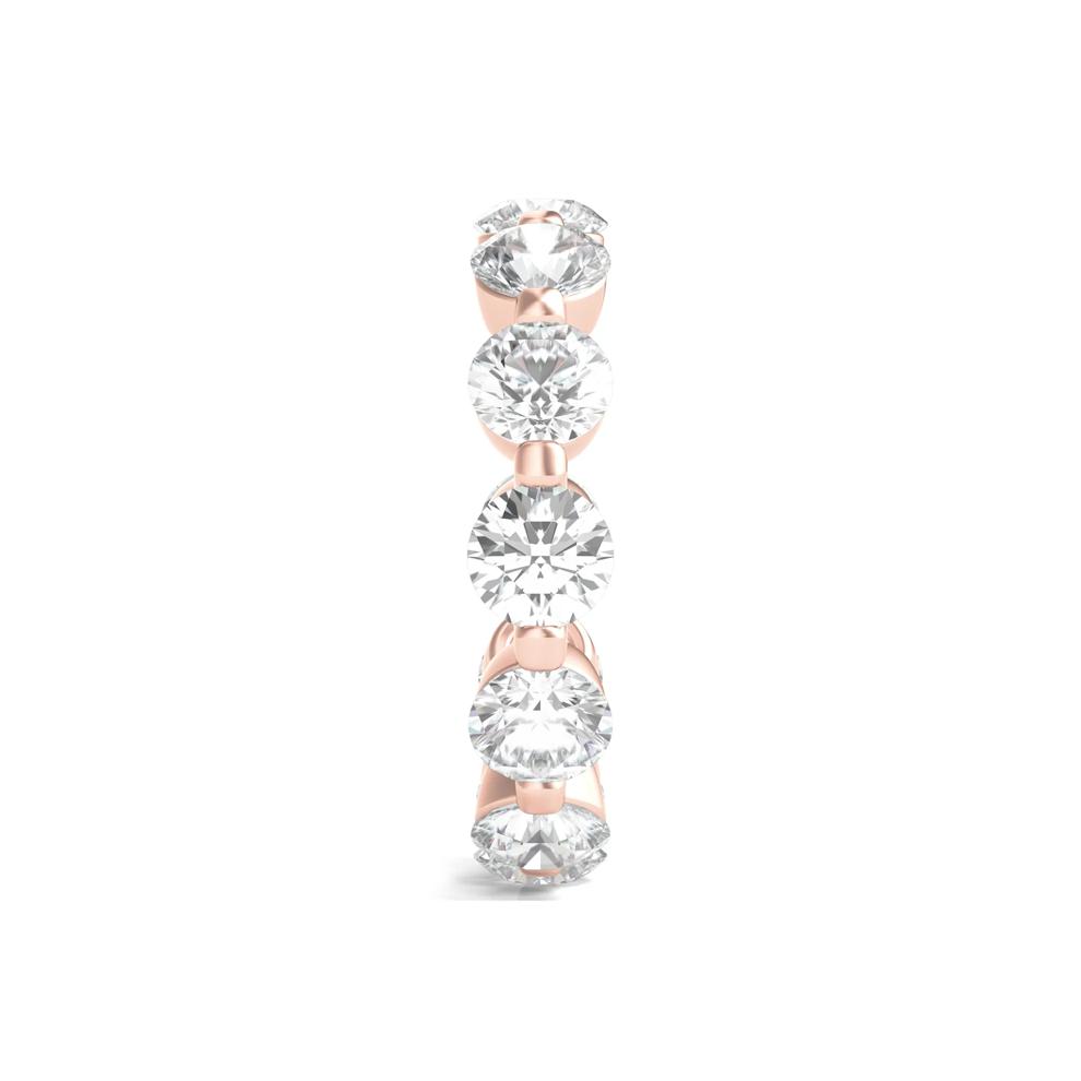 Round-Cut Diamond Shared Prong Eternity Band in 14k Rose Gold (5 ct. tw.) – Image 3 of 3