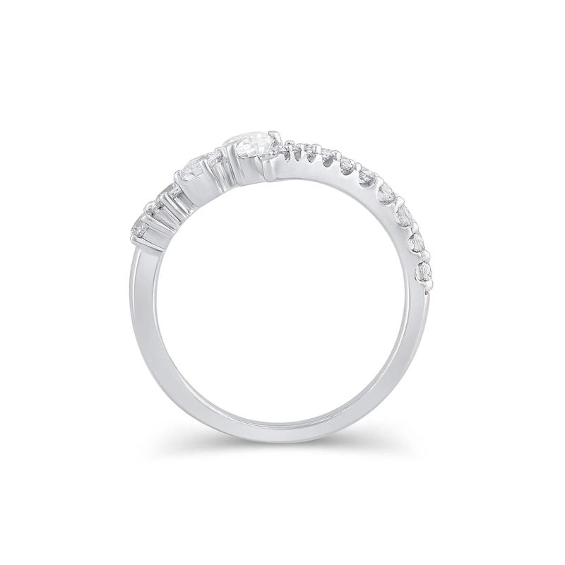 Lab Grown Diamond Mixed-Shape Contour Band in 14K White Gold &#40;3/4 ct. tw.&#41; – Image 2 of 3