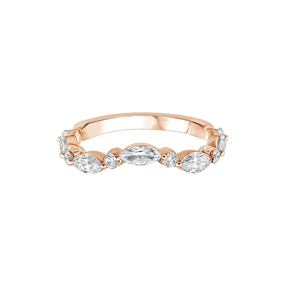 Lab Grown Diamond Contour Band in 14K Rose Gold (1 ct. tw.) – Image 1 of 3