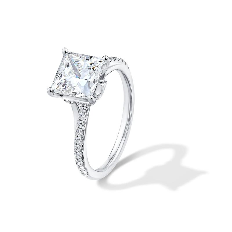 Lab Grown Diamond Princess-Cut Engagement Set in Platinum &#40;3 ct. tw.&#41; – Image 4 of 6