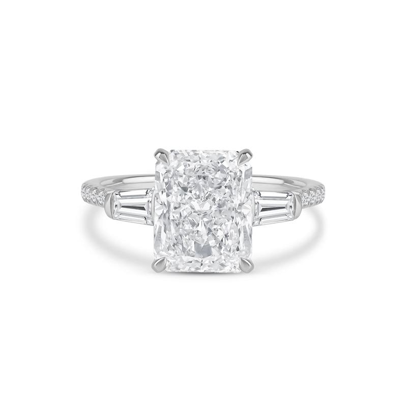 Lab Grown Diamond June Radiant-Cut Engagement Ring in 14K White Gold &#40;3 5/8 ct. tw.&#41; – Image 1 of 4