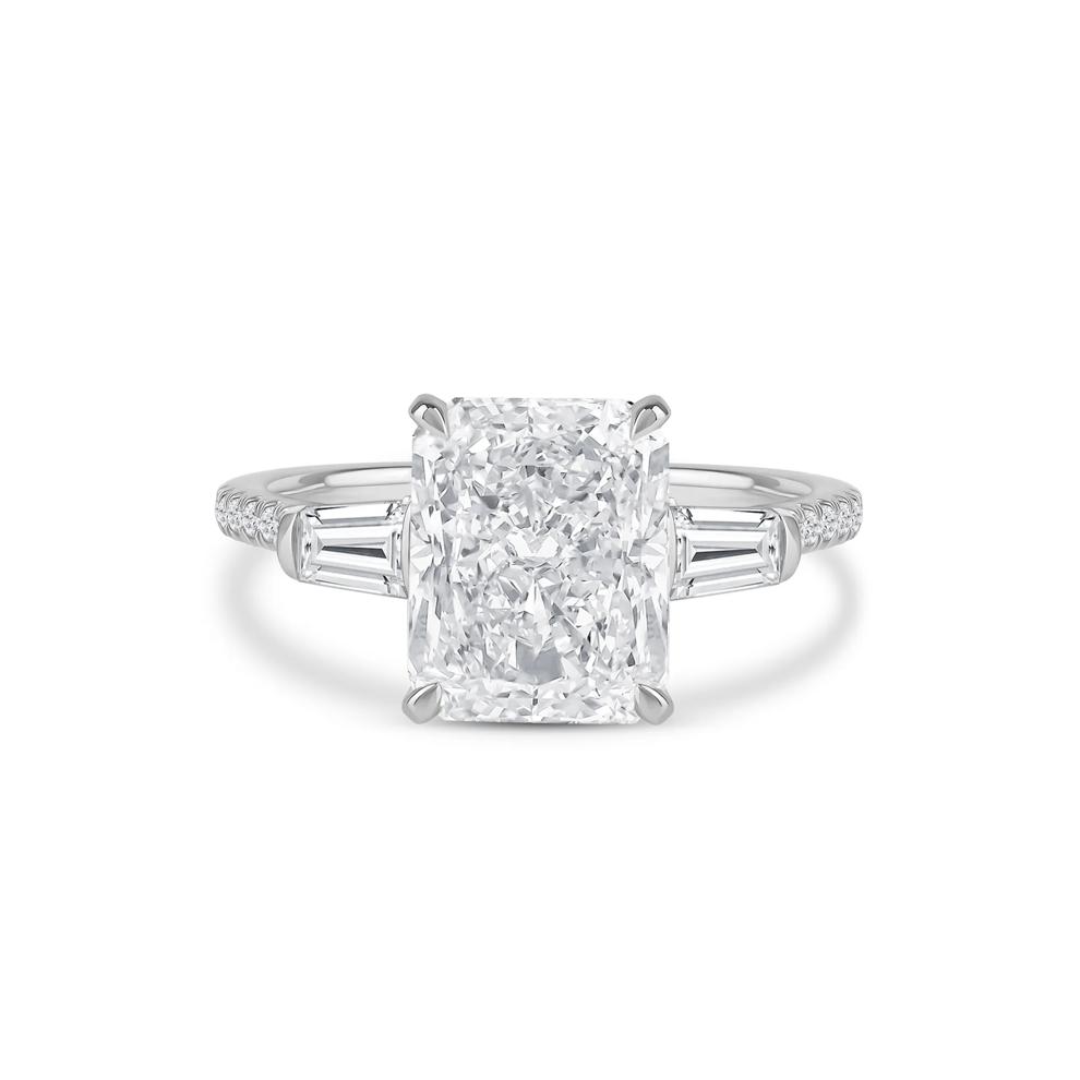 Lab Grown Diamond June Radiant-Cut Engagement Ring in 14K White Gold (3 5/8 ct. tw.) – Image 1 of 4