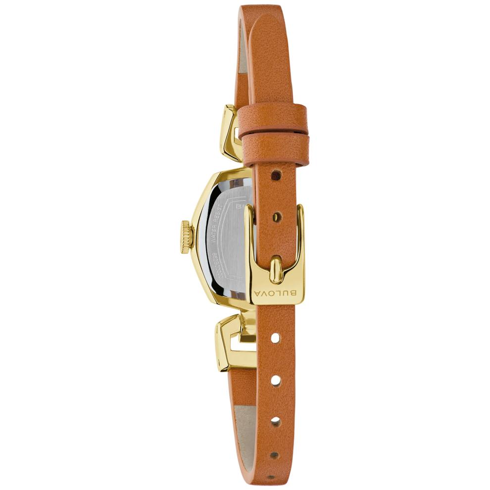 Ladies' Jackie Goddess of Time Watch in Brown Leather and Gold-Tone Stainless Steel – Image 2 of 3