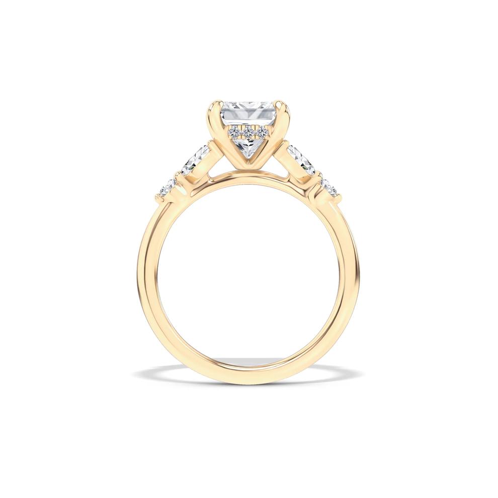 Lab Grown Diamond Hidden Halo Engagement Ring in 14K Yellow &amp; White Gold (4 ct. tw.) – Image 2 of 4