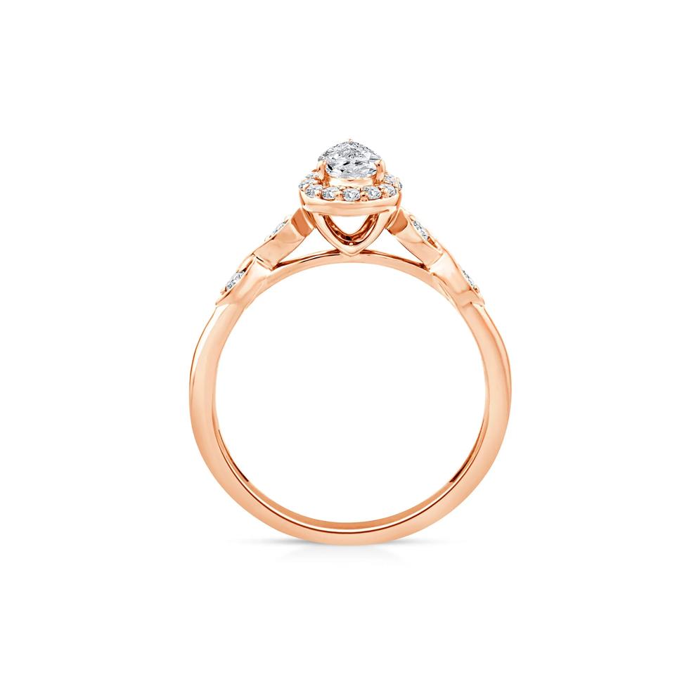 Lab Grown Diamond Pear Promise Ring in 10K Rose Gold (1/2 ct. tw.) – Image 2 of 3