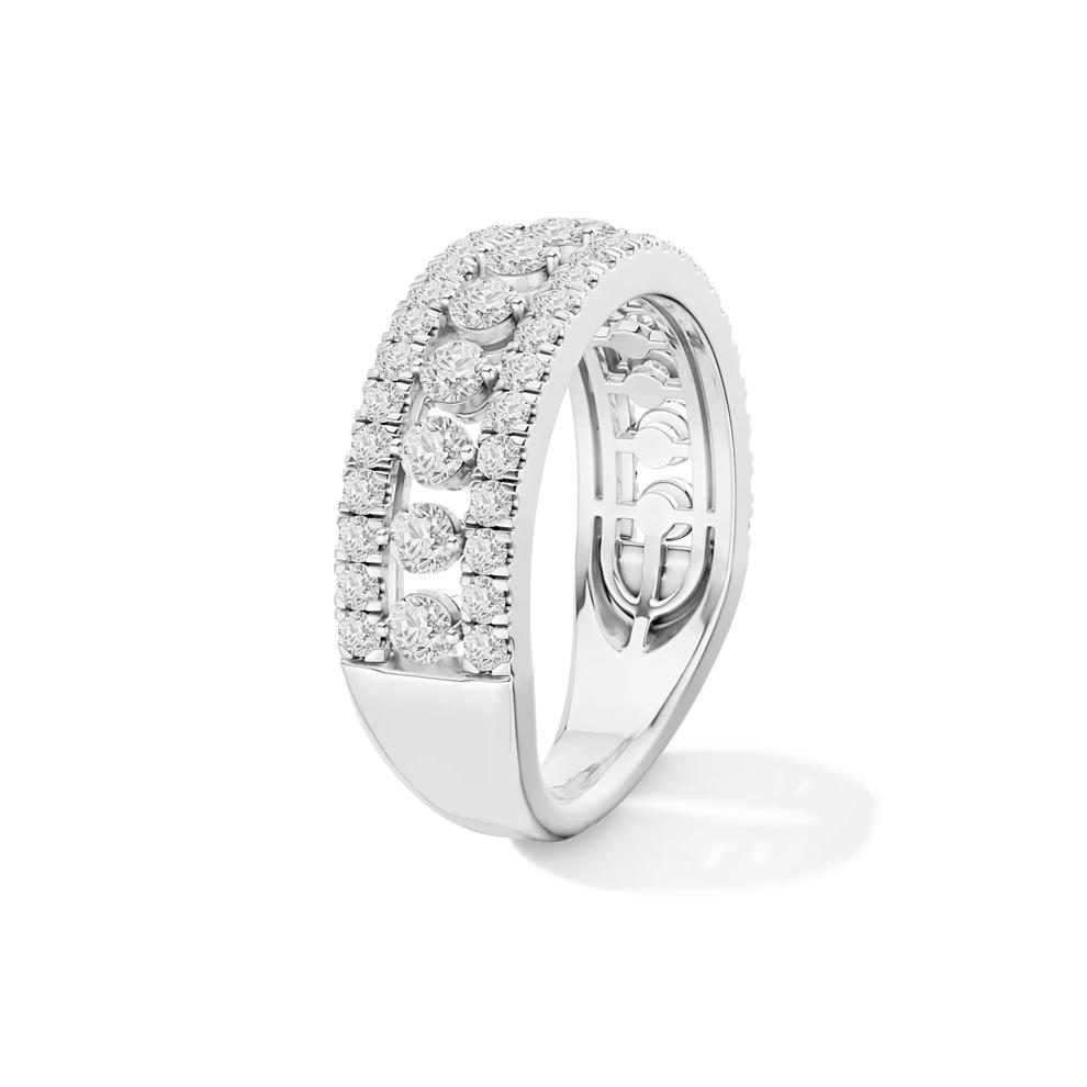 Lab Grown Diamond Multi-Row Anniversary Band in 10K White Gold (1 ct. tw.) – Image 3 of 4