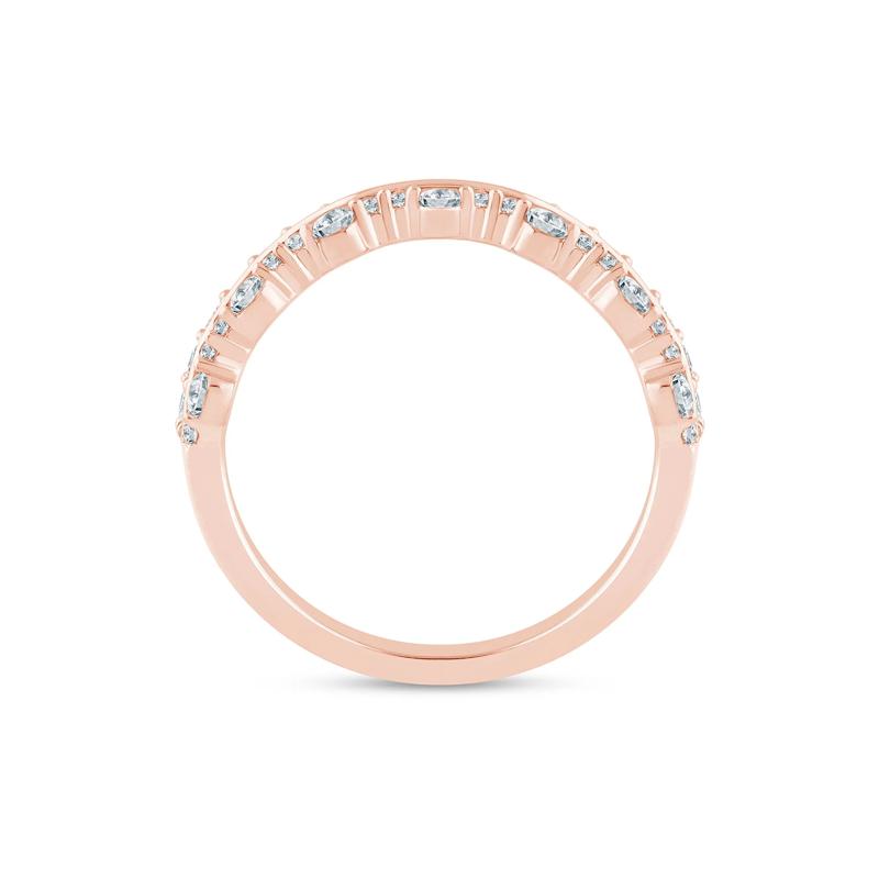 Lab Grown Diamond Multi-Row Anniversary Band in 14K Rose Gold &#40;5/8 ct. tw.&#41; – Image 2 of 3