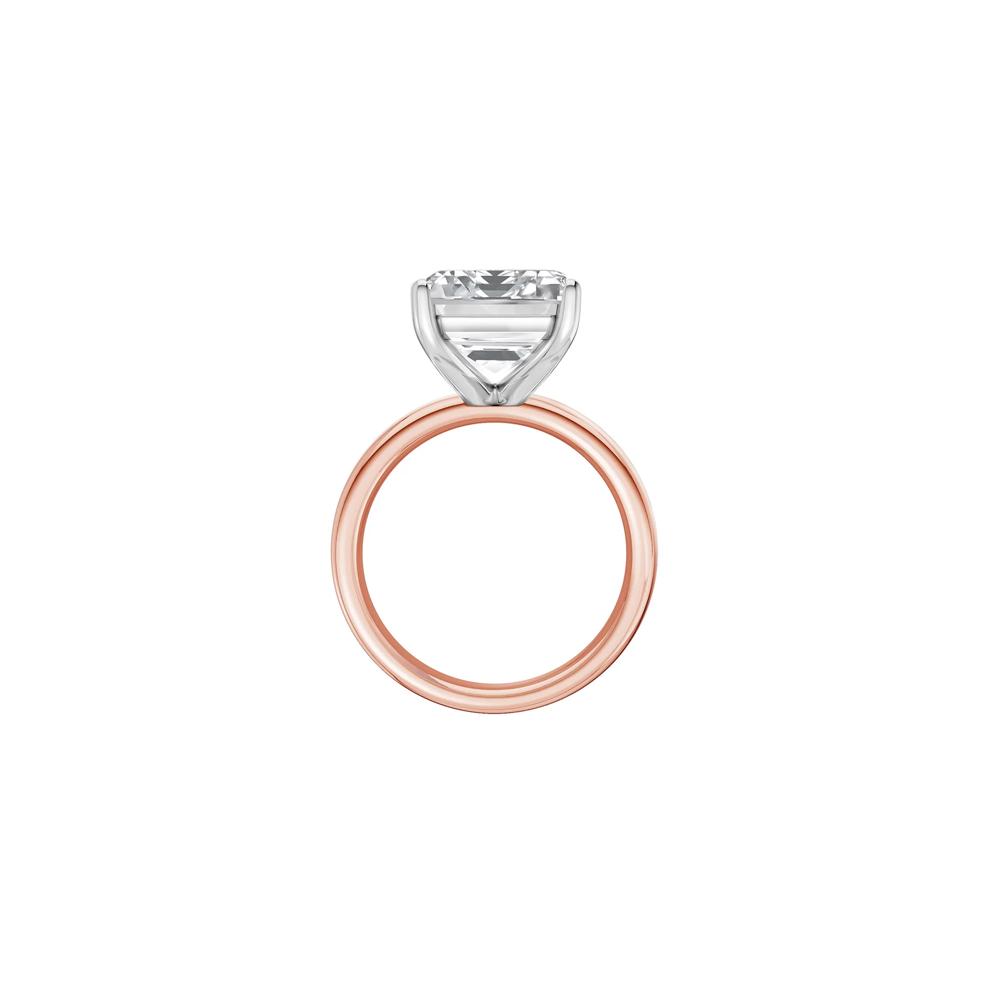 Lab Grown Diamond Emerald-Cut Solitaire Ring in 14K Rose &amp; White Gold (9 ct.) – Image 2 of 4
