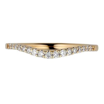 Diamond Contour Band in 14K Yellow Gold (1/7 ct. tw.)