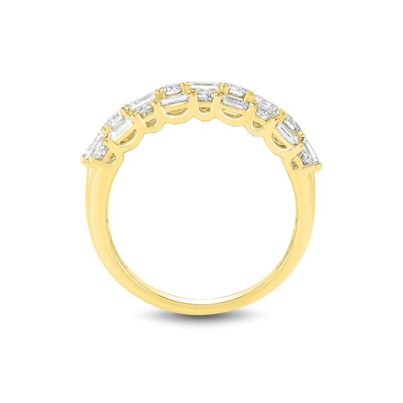 Limited Edition Lab Grown Diamond Three-Row Band in 14K Yellow Gold (2 ct. tw.) – Image 2 of 3