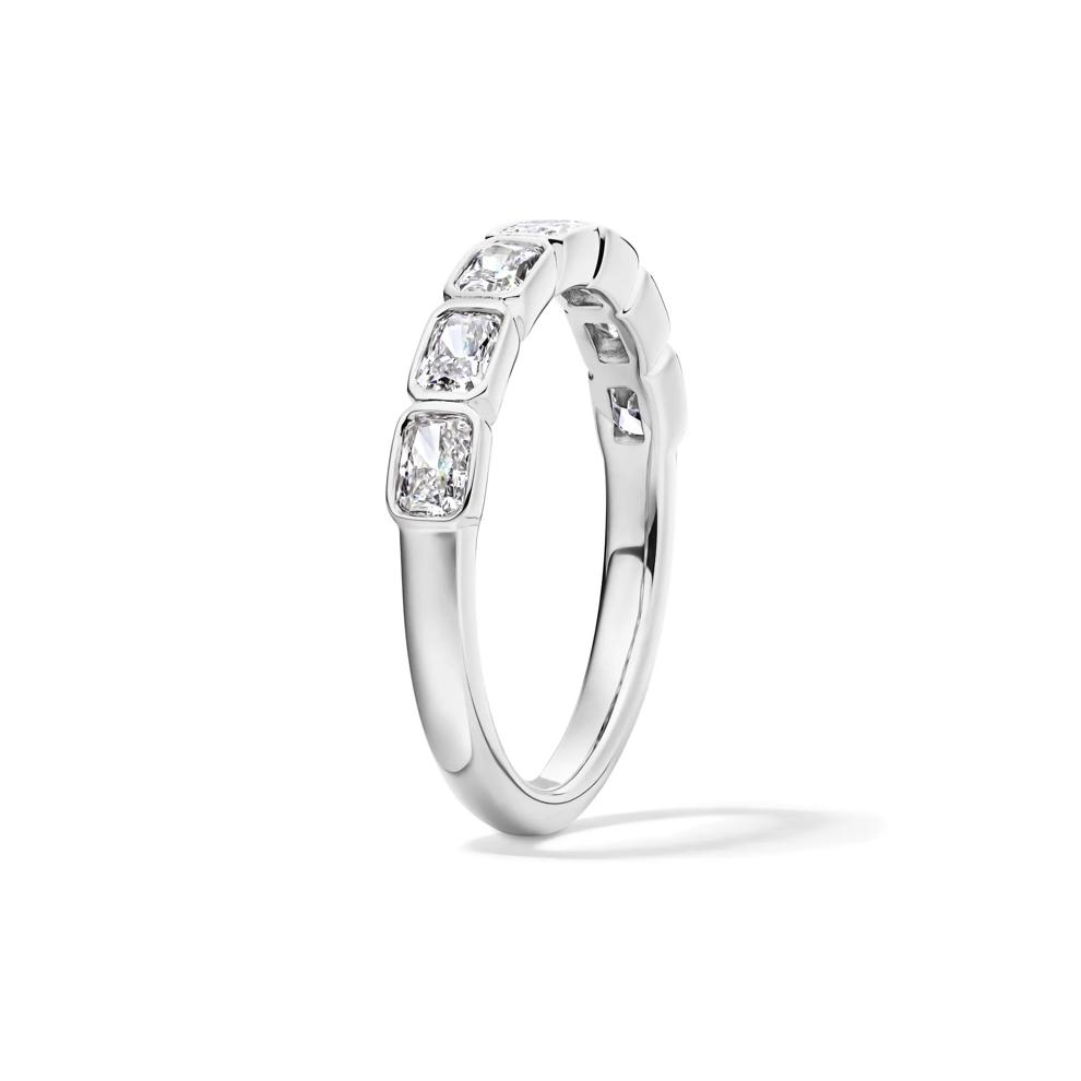 Lab Grown Diamond Radiant-Cut Bezel-Set Anniversary Band in 10K White Gold (1 ct. tw.) – Image 3 of 4