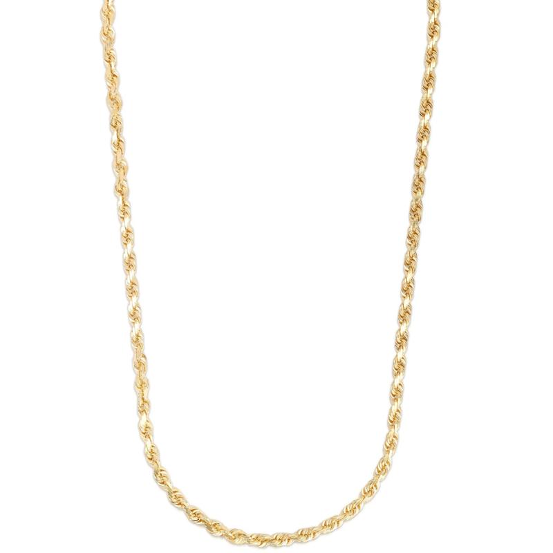 Diamond-Cut Royal Rope Chain in 10K Yellow Gold, 22&quot; – Image 1 of 2