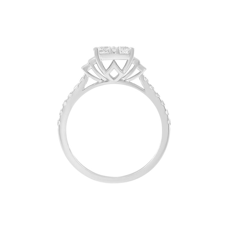 Diamond Composite Engagement Ring in 10K White Gold &#40;1 ct. tw.&#41; – Image 2 of 3