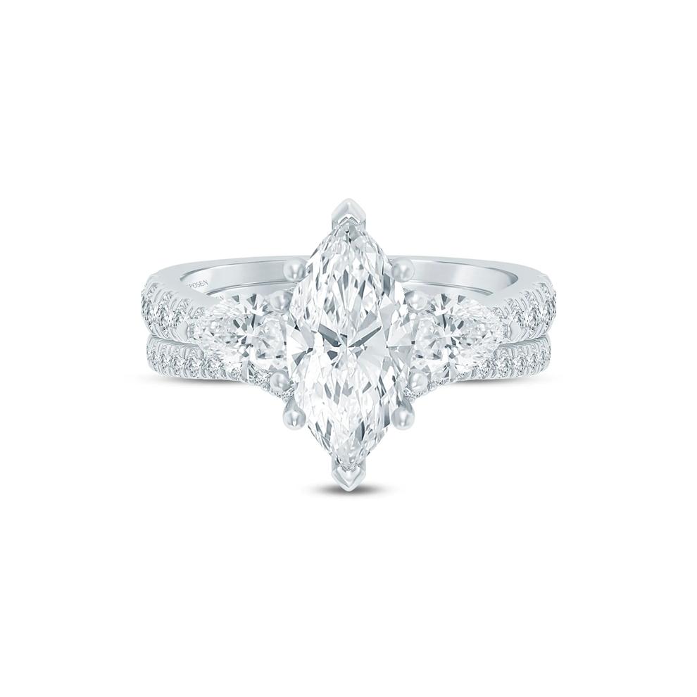 Kyra Lab Grown Diamond Bridal Set in 14K White Gold (3 5/8 ct. tw.) – Image 1 of 3