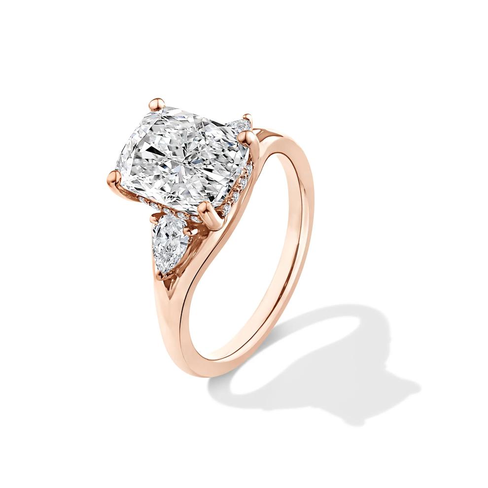 Lab Grown Diamond Three-Stone Engagement Ring in 14K Rose Gold (3 1/2 ct. tw.) – Image 4 of 4