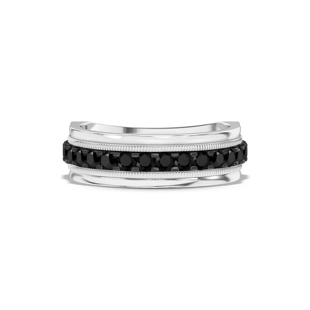 Men's Black Diamond Band in 10K White Gold (1 ct. tw.) – Image 1 of 4