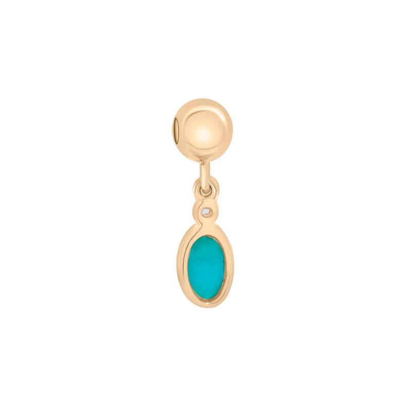 Turquoise Bezel Bead Charm in Vermeil – Image 3 of 3