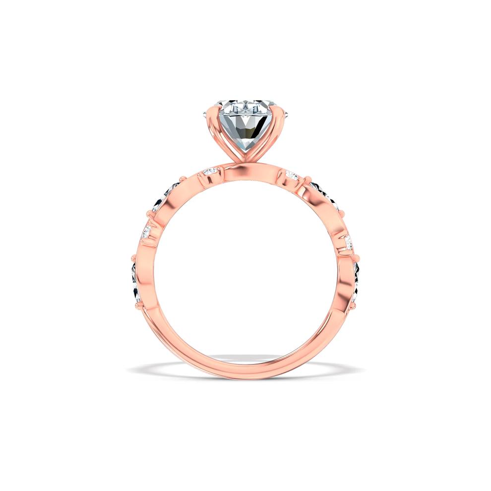 Lab Grown Diamond Oval Twist-Shank Engagement Ring in 14K Rose Gold (3 3/8 ct. tw.) – Image 2 of 4
