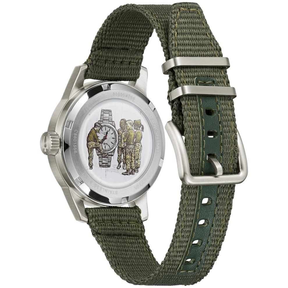 Men's Hack Watch With a Green Nylon Strap – Image 3 of 3