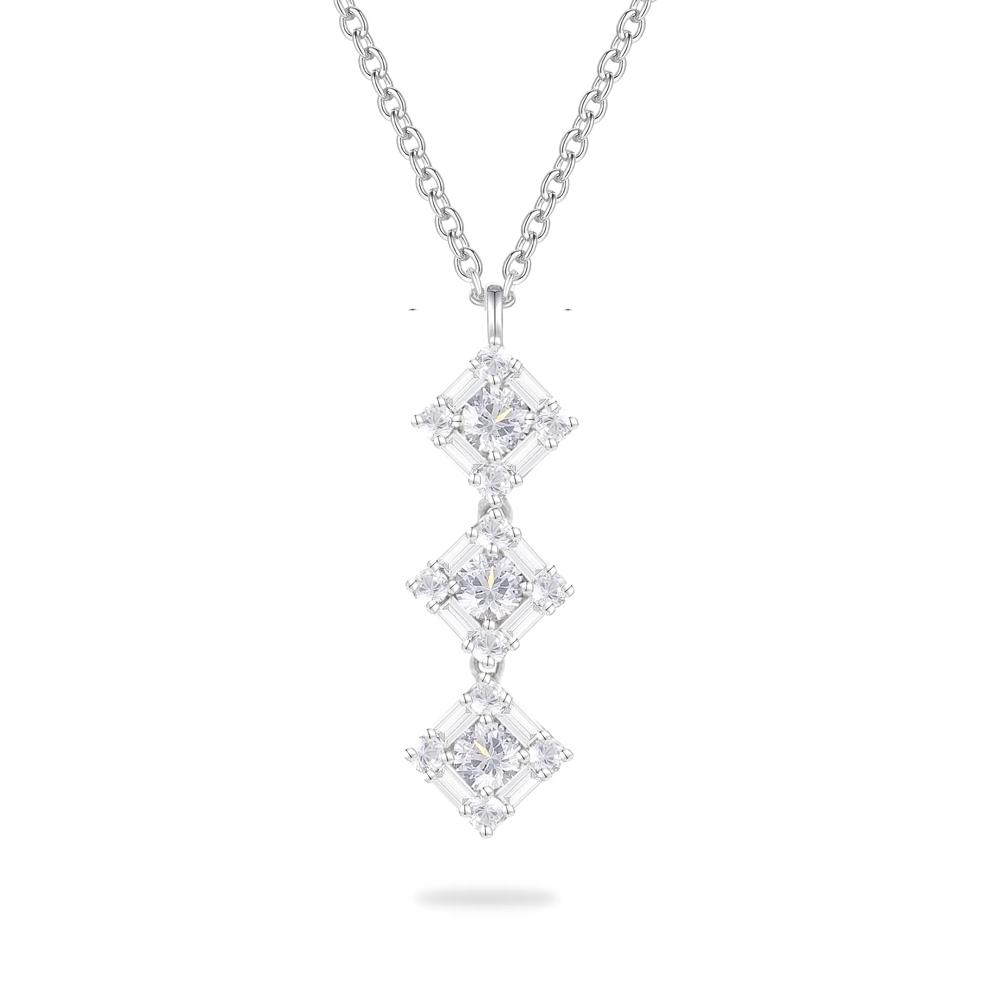 Diamond Pendant Necklace in 10K White Gold (1/2 ct. tw.) – Image 1 of 3